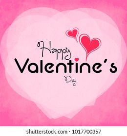 Happy Valentines Day Hand Drawing Lettering design. Vector illustration