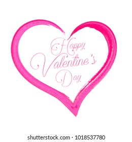 Happy Valentines Day Hand Drawing Lettering design. Vector illustration
