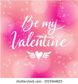Happy Valentines Day hand drawing lettering design. Vector illustration
