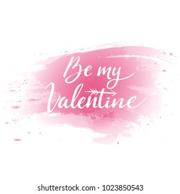 Happy Valentines Day hand drawing lettering design. Vector illustration