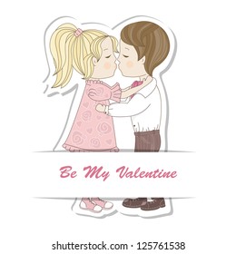 Happy Valentines Day, hand drawing illustration on white background