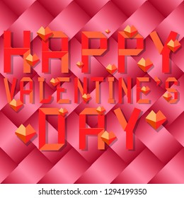 Happy Valentines Day. Hand Drawing Vector Lettering design.
