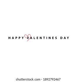 Happy Valentine's Day hand drawing vector card.