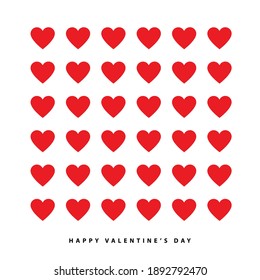 Happy Valentine's Day hand drawing vector card.