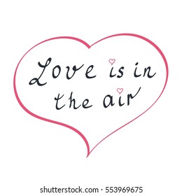 Happy Valentines Day Hand Drawing Vector Lettering design. Abstract background. Vector illustration.
