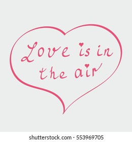 Happy Valentines Day Hand Drawing Vector Lettering design. Abstract background. Vector illustration.
