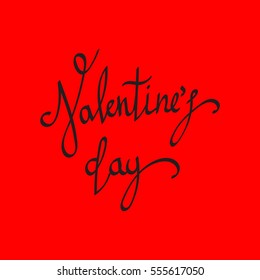Happy Valentines Day Hand Drawing Vector Lettering design. Abstract background. Backlight design. Vector illustration.