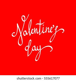 Happy Valentines Day Hand Drawing Vector Lettering design. Abstract background. Backlight design. Vector illustration.