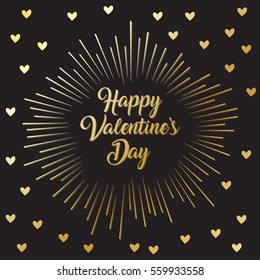 Happy Valentines Day hand drawing lettering vector desing.