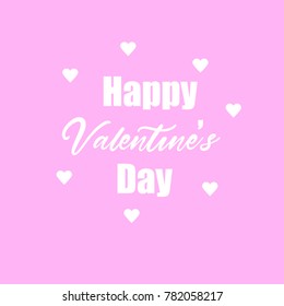 Happy Valentines Day Hand Drawing Vector Lettering design on white background