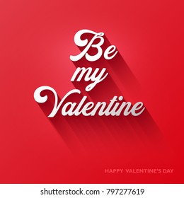 Happy Valentines Day  Hand Drawing Vector Lettering design.