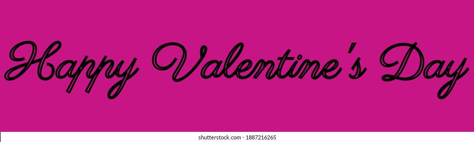 Happy Valentines day. Hand drawn brush pen lettering. Design for holiday greeting card and invitation of the wedding, Valentines day and love day. Typography poster. Romantic quote postcard template.