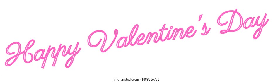 Happy Valentines day. Hand drawn brush pen lettering. Design for holiday greeting card and invitation of the wedding, Valentines day and love day. Typography poster. Romantic quote postcard template.