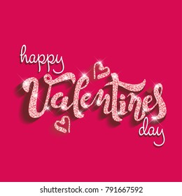 happy valentines day Hand drawn inscription, thanksgiving calligraphy design. Holidays lettering for invitation and greeting card, prints and posters. Vector illustration EPS10