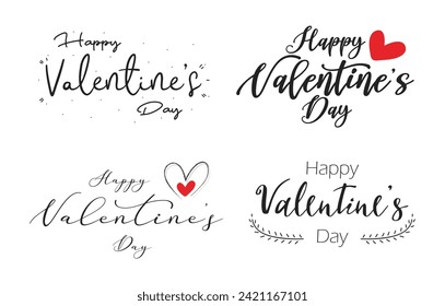 Happy Valentine's Day Hand Lettered Messages