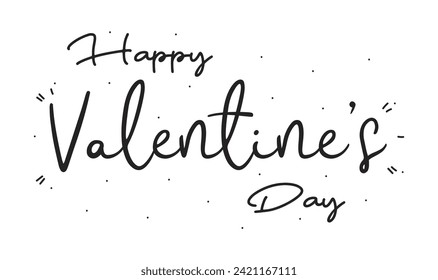 Happy Valentine's Day Hand Lettered Messages