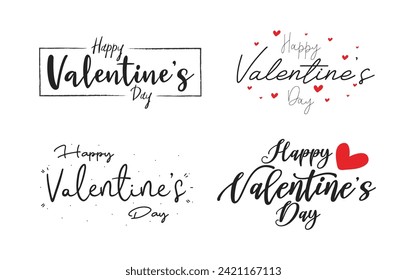 Happy Valentine's Day Hand Lettered Messages