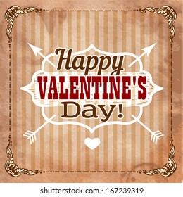 Happy Valentine's Day Hand Lettering - Typographical Background