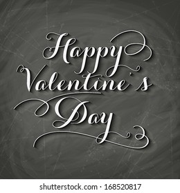 Happy Valentine's Day Hand Lettering - Typographical Background