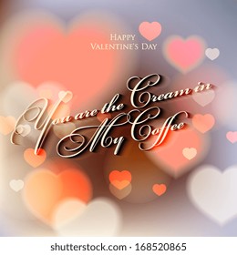 Happy Valentine's Day Hand Lettering - Typographical Background