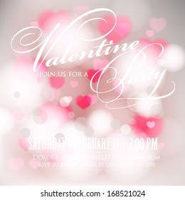 Happy Valentine's Day Hand Lettering - Typographical Background