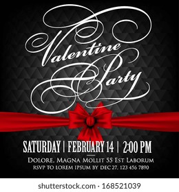 Happy Valentine's Day Hand Lettering - Typographical Background