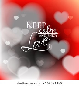 Happy Valentine's Day Hand Lettering - Typographical Background