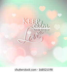 Happy Valentine's Day Hand Lettering - Typographical Background
