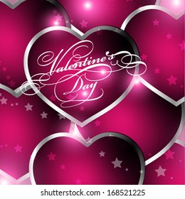 Happy Valentine's Day Hand Lettering - Typographical Background