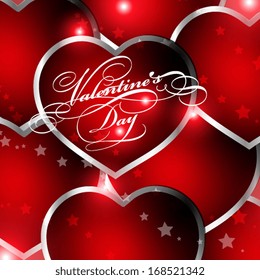 Happy Valentine's Day Hand Lettering - Typographical Background