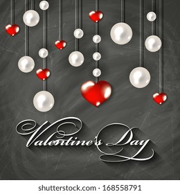 Happy Valentine's Day Hand Lettering - Typographical Background