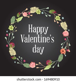 Happy Valentine's Day Hand Lettering - Typographical Background