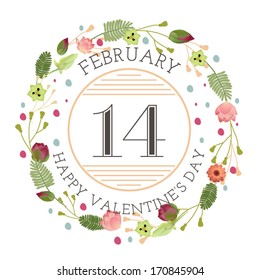 Happy Valentine's Day Hand Lettering - Typographical Background