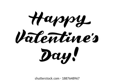 Happy Valentines Day hand lettering vector for cards, banners, wrapping paper, posters, scrapbooking, pillow, cups and fabric design.