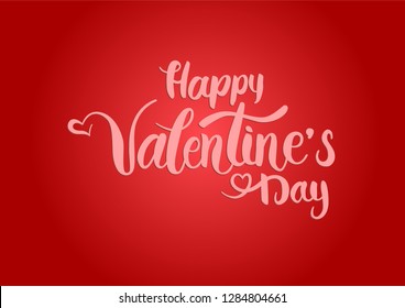 Happy Valentine's Day - hand written lettering