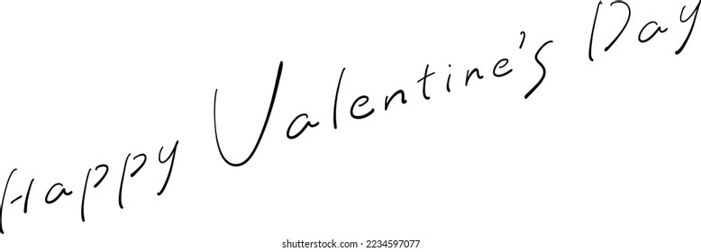 Feliz Día de San Valentín escrito a mano