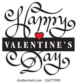 HAPPY VALENTINE'S DAY handmade calligraphy
