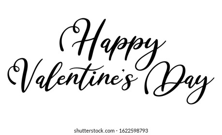 Happy Valentines Day Handwriting Font Style Stock Vector (Royalty Free ...