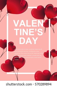 Happy Valentines Day handwritten lettering design text on color background. Vector illustration.