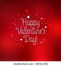 Happy Valentine's Day handwritten love lettering to greeting card, poster, party flyer, calligraphy vector illustration