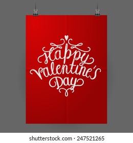 happy valentines day hanged poster