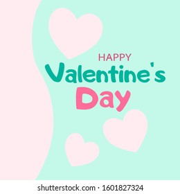 Happy Valentine's day header. Banner for valentine's day. Greeting post for social media