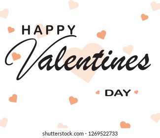 Happy valentines day with heart 