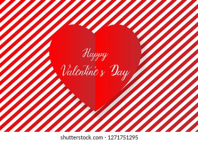 Happy valentine's day heart background, vector, illustration, eps file