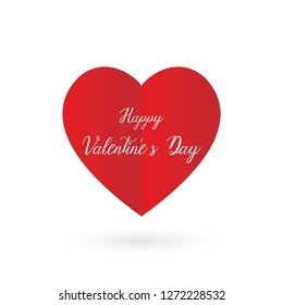 Happy valentine's day heart background, vector, illustration, eps file