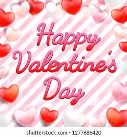 happy valentine's day with heart 
 background