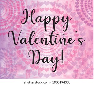 Happy Valentine's Day Heart Background Card