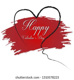 Happy valentine's day Heart Brush vector
