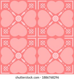 Happy valentine's Day heart design pattern concept. seamless patterns with hearts. beautiful texture and wallpaper background, web page and banner design. minimal style. vector illustration