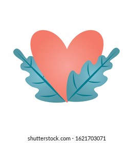 happy valentines day heart flower vector illustration design
